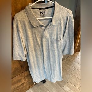 North Hudson Performance Grqy 3/4 button polo tshirt